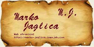 Marko Jaglica vizit kartica